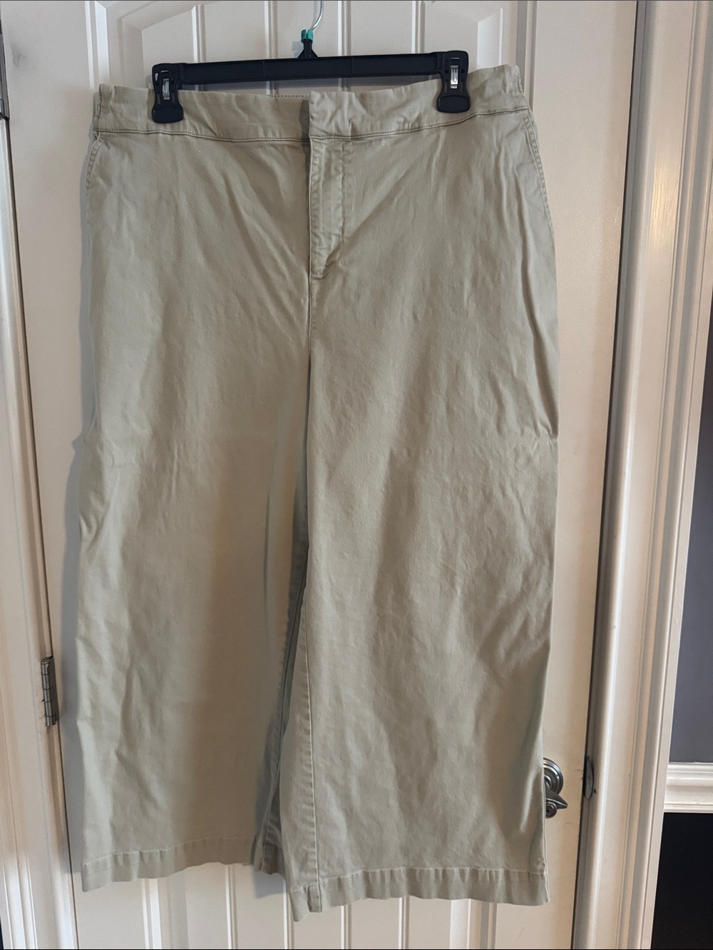 Women’s Khaki Wide-Leg Cotton pants